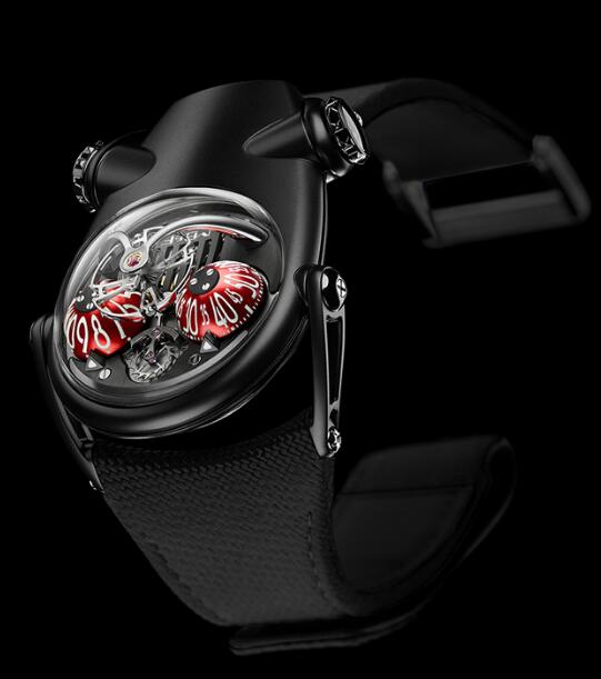 Review Replica MB&F HOROLOGICAL MACHINE HM10 DARK BULLDOG Red 100.AL.R Watch - Click Image to Close